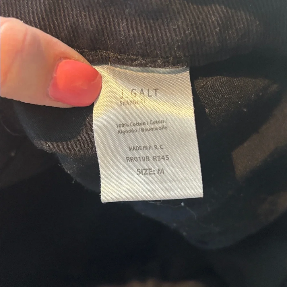 J. Galt Casual Black Denim Mini Skirt